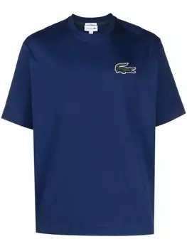 Lacoste футболка с нашивкой-логотипом, синий