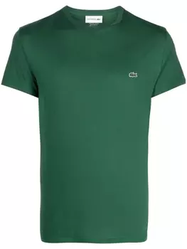 Lacoste футболка с нашивкой-логотипом, зеленый
