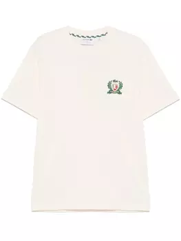 Lacoste футболка с вышивкой, нейтральный