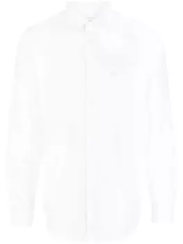 Lacoste хлопковая рубашка с длинными рукавами и вышитым логотипом, белый