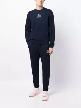 Lacoste хлопковая толстовка с логотипом, синий