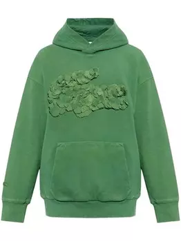Lacoste худи с аппликацией из коллаборации с Lemari, зеленый
