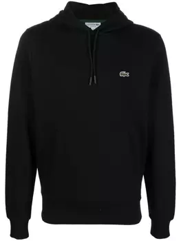 Lacoste худи с нашивкой-логотипом, черный