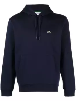 Lacoste худи с нашивкой-логотипом, синий