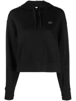 Lacoste худи с вышитым логотипом, черный