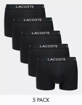Lacoste – комплект из 5 пар черных боксеров