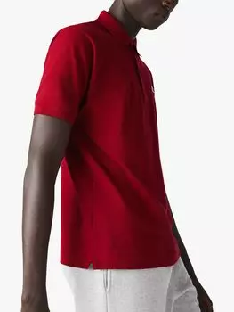 Lacoste L.12.12 Классическая рубашка-поло с короткими рукавами стандартного кроя, красная