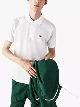 Lacoste L.12.12 Классическая рубашка поло с короткими рукавами стандартного кроя, белая