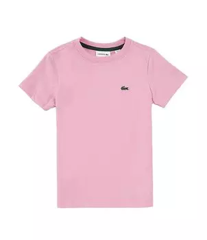 Lacoste Little Boys 2T-6T Футболка с короткими рукавами и круглым вырезом, розовый