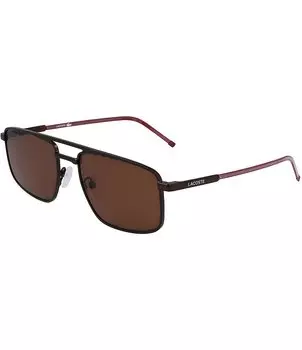 Lacoste Мужские квадратные солнцезащитные очки L255S 56 мм, коричневый