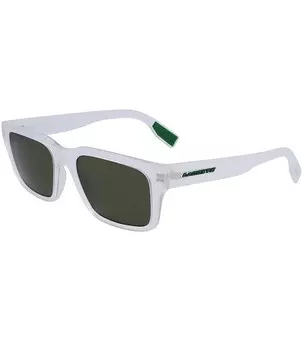 Lacoste Мужские матовые прямоугольные солнцезащитные очки L6004S 55 мм, белый