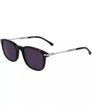 Lacoste Мужские прямоугольные солнцезащитные очки L992S 51 мм Dark Havana, коричневый