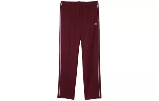 LACOSTE Мужские трикотажные спортивные штаны, цвет Burgundy