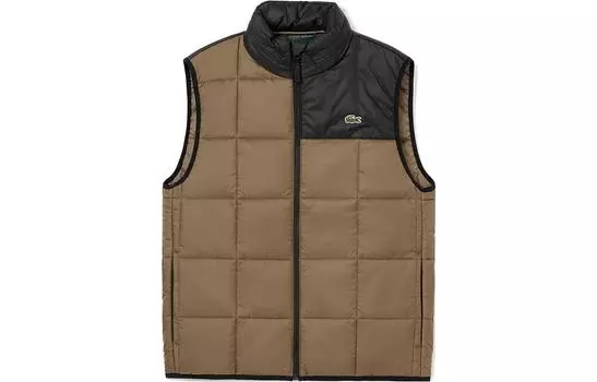 LACOSTE Мужской жилет, цвет Black and brown color blocking