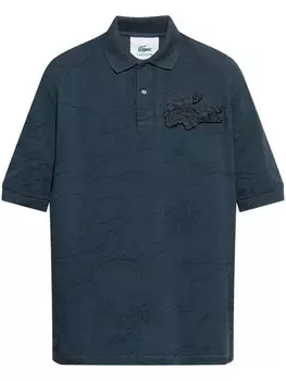 Lacoste рубашка поло с аппликацией, синий