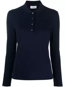 Lacoste рубашка поло с длинными рукавами и логотипом, синий