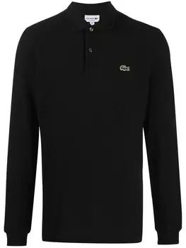 Lacoste рубашка поло с нашивкой-логотипом, черный