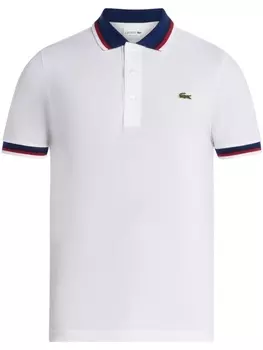 Lacoste рубашка поло с вышитым логотипом, белый