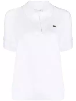 Lacoste рубашка поло с вышитым логотипом, белый