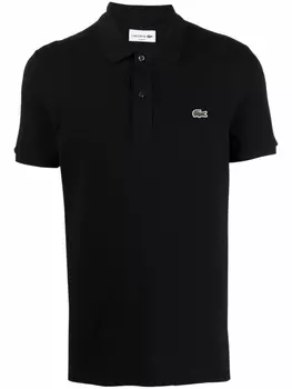 Lacoste рубашка поло с вышитым логотипом, черный