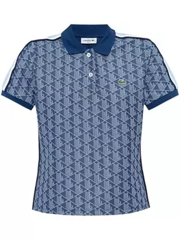 Lacoste рубашка поло с жаккардовой монограммой, синий