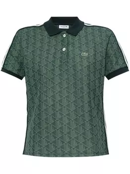 Lacoste рубашка поло с жаккардовой монограммой, зеленый
