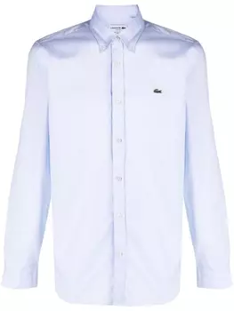 Lacoste рубашка с нашивкой-логотипом, синий