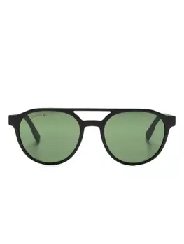 Lacoste солнцезащитные очки в круглой оправе, черный