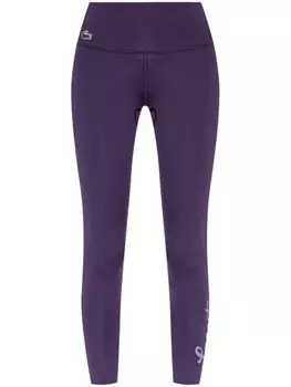 Lacoste спортивные леггинсы Ultra-Dry stretch с логотипом, фиолетовый