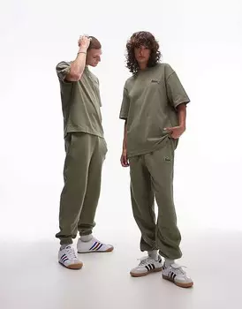 Lacoste – спортивные штаны цвета хаки с логотипом
