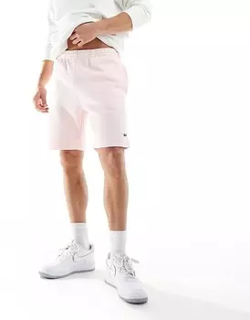 Lacoste светло-розовые шорты из джерси с логотипом