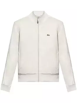 Lacoste свитер на молнии с логотипом, белый