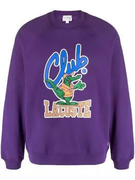 Lacoste толстовка с графичным принтом, фиолетовый