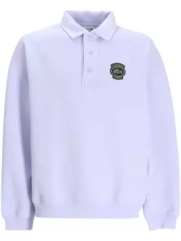 Lacoste толстовка с логотипом и воротником поло, синий