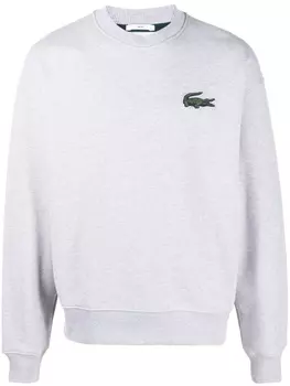 Lacoste толстовка с нашивкой-логотипом, серый