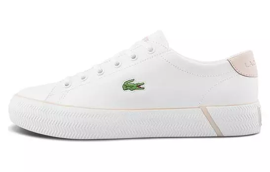 LACOSTE Женская обувь для скейтбординга, White/Pink
