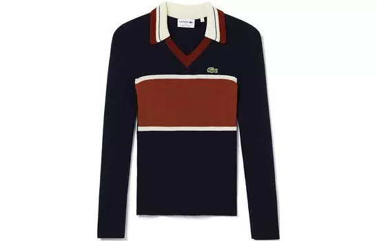 LACOSTE Женские свитера цвета морской волны/красного цвета, многоцветные