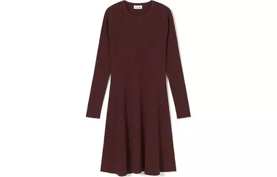 LACOSTE Женское платье с длинными рукавами, цвет Black