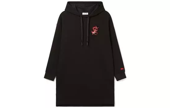 LACOSTE Женское платье с длинными рукавами, цвет Black