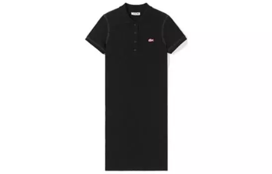 LACOSTE Женское платье с короткими рукавами, цвет Black