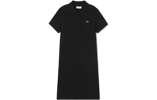 LACOSTE Женское платье с короткими рукавами, цвет Black