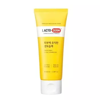 Lactoderm Полезный увлажняющий крем 100 мл. Увлажняющий крем с пробиотиком для сухой кожи, Yellow