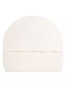 Lady Anne кашемировая шапка бини в рубчик, белый