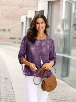 Lady блузка-комбинация, цвет Pflaume-Flieder-Bedruckt