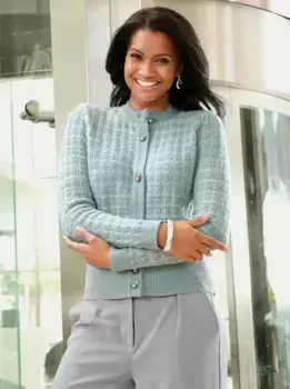 Lady кардиган, цвет Kalkmint-Ecru-Gemustert