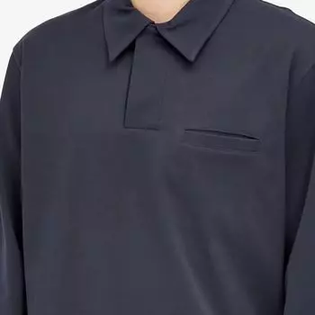 Lady White Co. Поло с длинными рукавами Richmond, синий