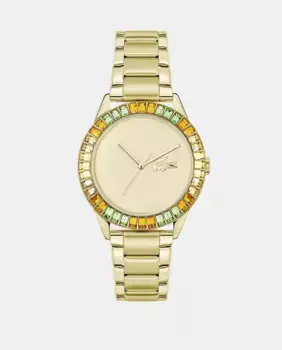 Ladycroc 2001410 женские часы из золотой стали Lacoste, золотой