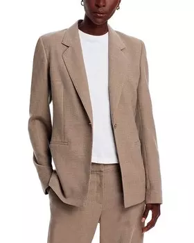 Lafayette 148 New York Блейзер с воротником на одной пуговице, коричневый