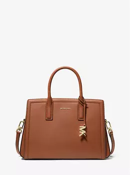 Laila кожаная сумка среднего размера Michael Kors, коричневый