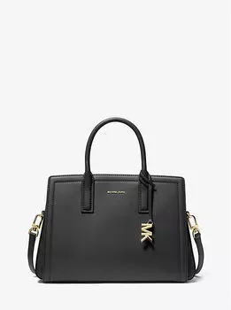 Laila кожаная сумка среднего размера Michael Kors, черный